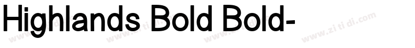 Highlands Bold Bold字体转换